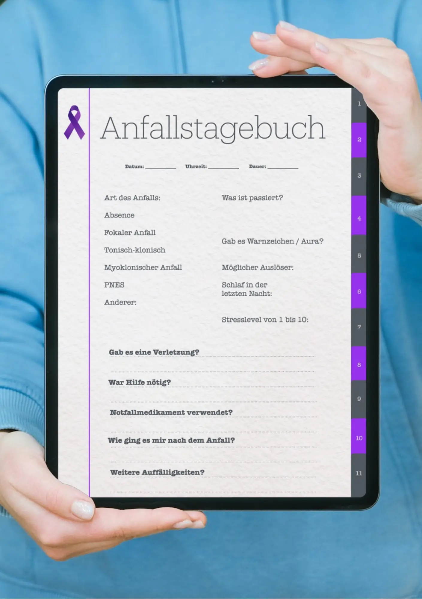 Quiet Signal — Epilepsie Tracker & Notfallblatt (digitaler Download) UniqueVonMarcel