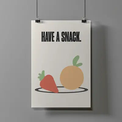 Minimalist 'Have a Snack' Print Set: Modern Abstract Wall Art (Digital Download) UniqueVonMarcel