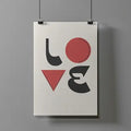 Minimalist 'Love' Print: Modern Abstract Wall Art (Digital Download) UniqueVonMarcel