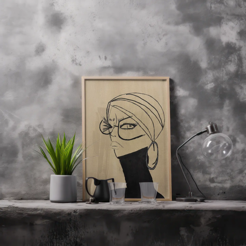 Mid Century Modern Fashion Portraits, Printable Wall Art Set of 3, Instant Download Posters UniqueVonMarcel