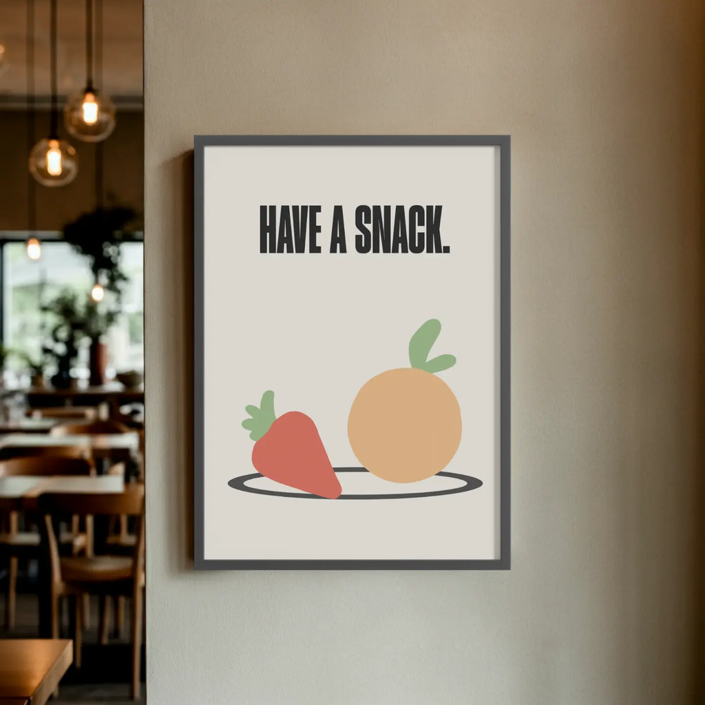 Minimalist 'Have a Snack' Print Set: Modern Abstract Wall Art (Digital Download) UniqueVonMarcel