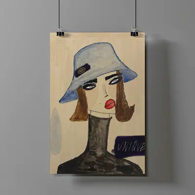 Mid Century Modern Fashion Portraits, Printable Wall Art Set of 3, Instant Download Posters UniqueVonMarcel